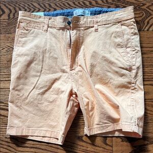 Light Orange Men's Flat Front Shorts